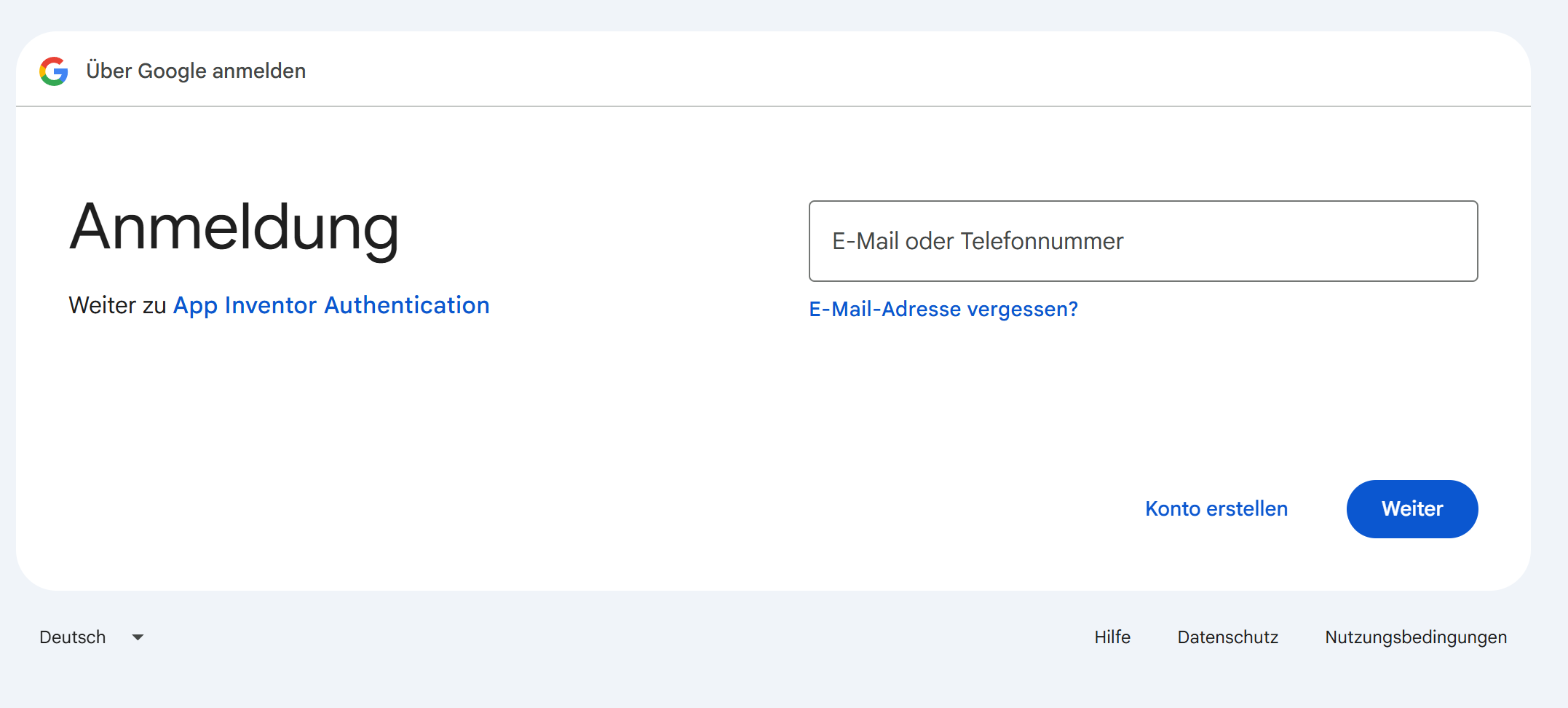 Google-Anmeldung