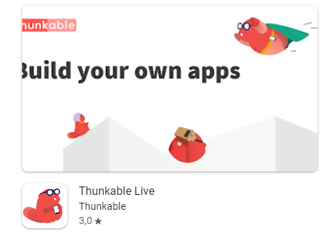Thunkable Live App im Store: Build your own apps, Bewertung 3.0 Sterne