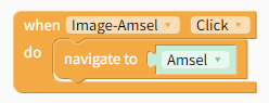 Block: when Image-Amsel Click → navigate to Amsel